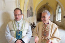 Bishop Michael and Bishop Suheil talking