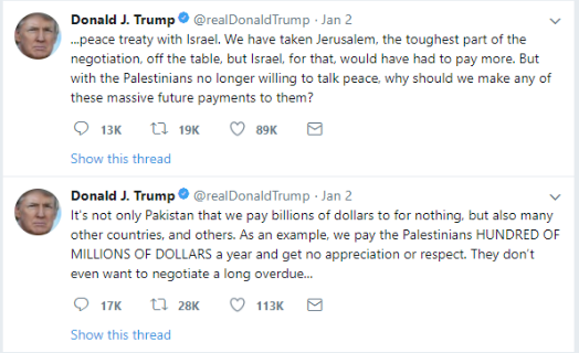  with the Palestinians no longer willing to talk peace, why should we make any of these massive future payments to them?