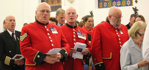 Visiting Chelsea pensioners at the St Christopher's Remembrance Service