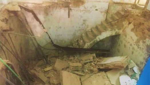 Debris in the basement