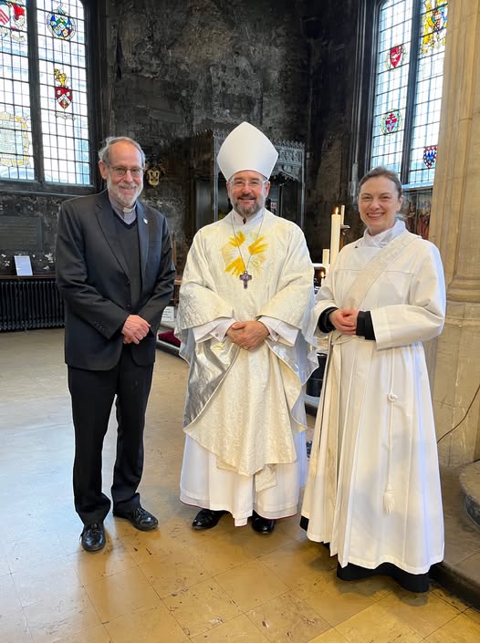 Bishop Sean with Canon Butt and Rev;d Nicol Kinrade, Vicar of All Hallows