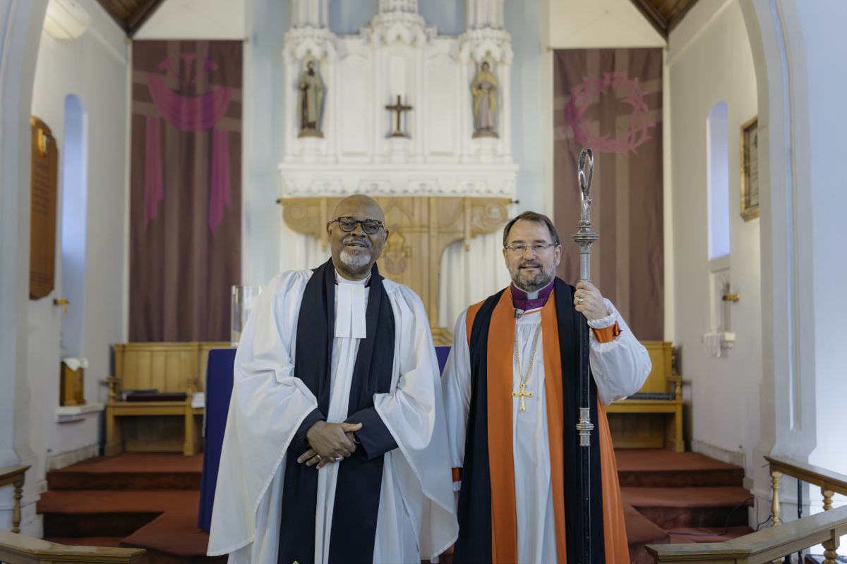Dean Walter with Bishop Sean