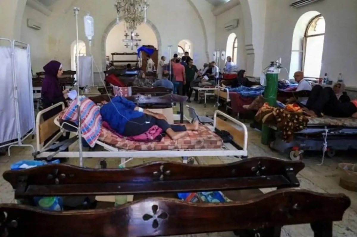 Patients are back in the hospital beds within the hospital chapel