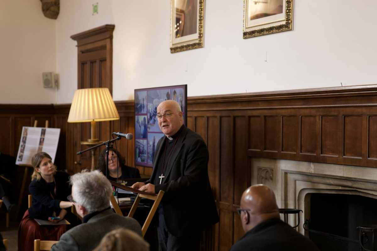 Archbishop Cottrell addressing Church leaders at Lambeth