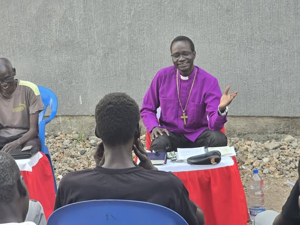 Bishop Jeremiah leads a session