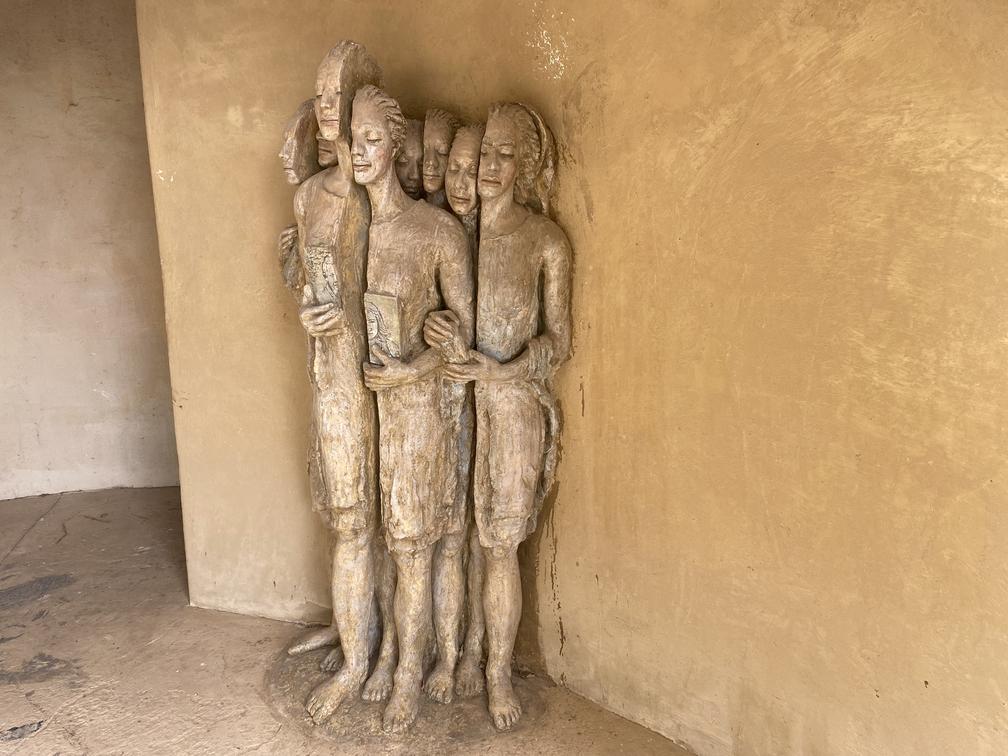 The divided women sculpture