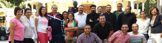 The prison ministry team outside Qanater prison