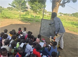 Children at the School, with Bishop Jeremiah
