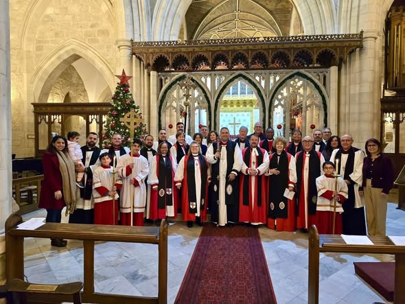 The group at the service in St George's