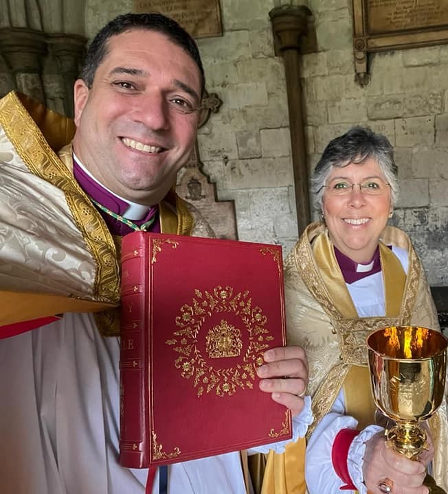 Archbishop Hosam and Bishop Guli at the Coronation