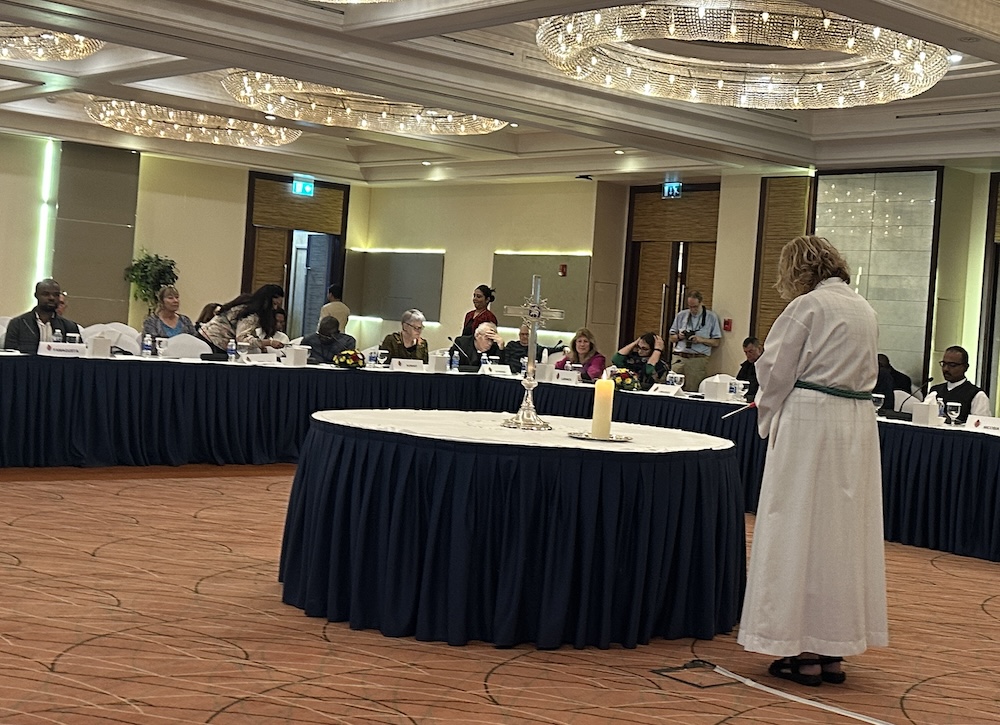 Lighting the Synod candle