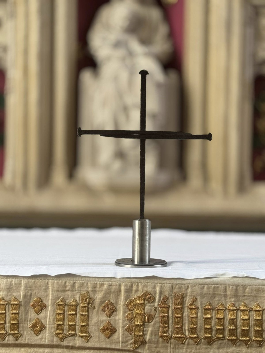 A cross from Llandaff Cathedral. also bombed.