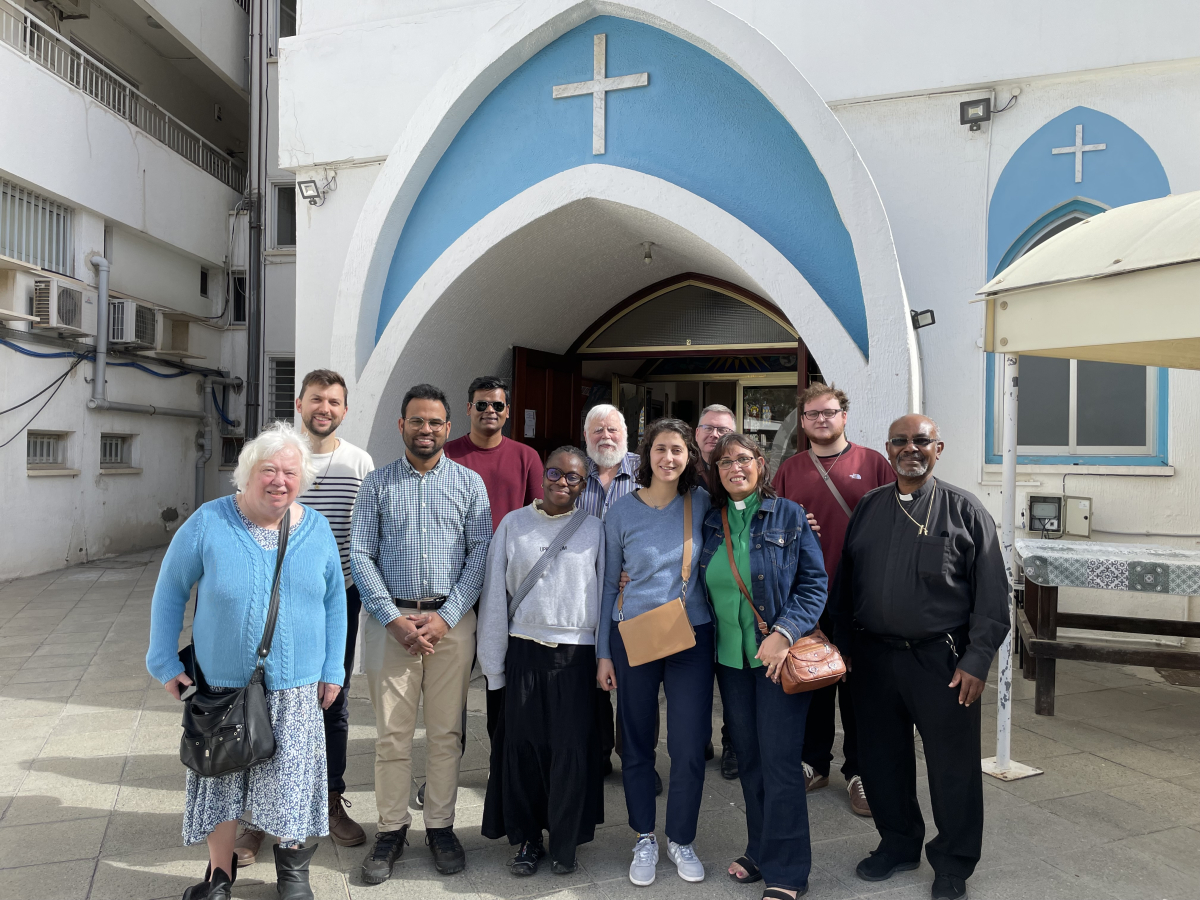 Outside St Helena's Church. Noura is third from the right