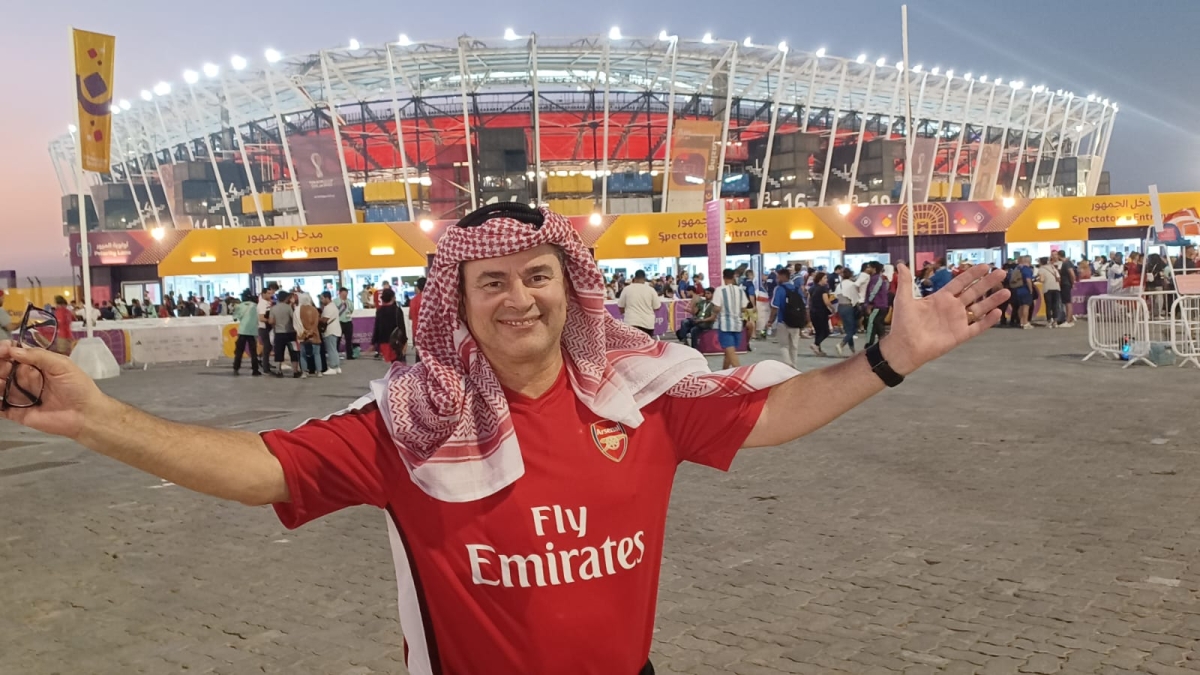Mark at a World Cup Stadium