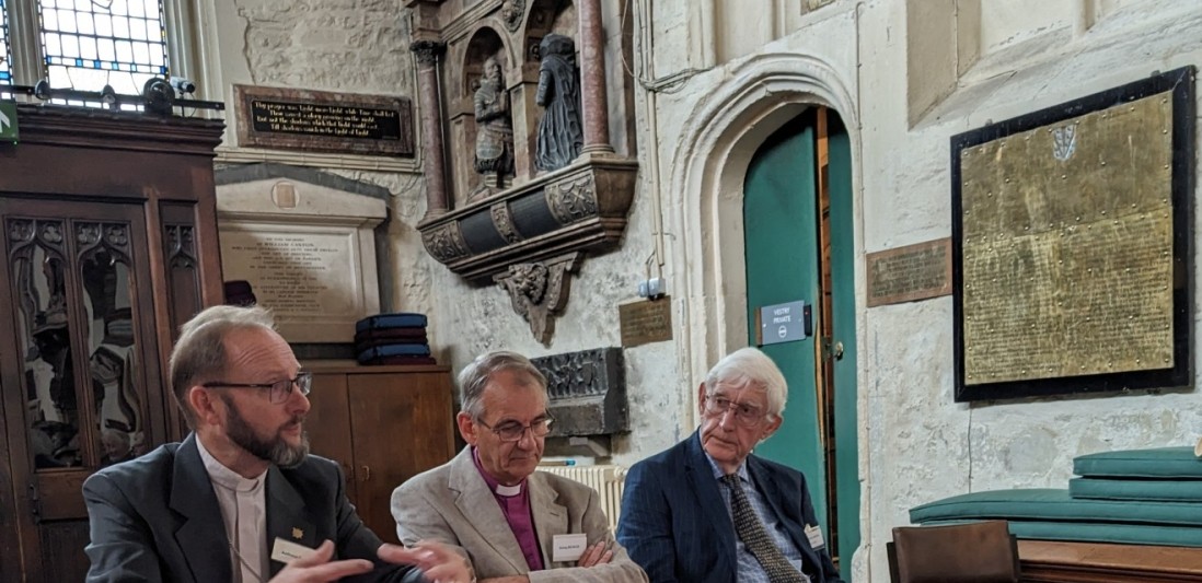 The Chair and Secretary of FAPA with Bishop anthony Ball at the meeting