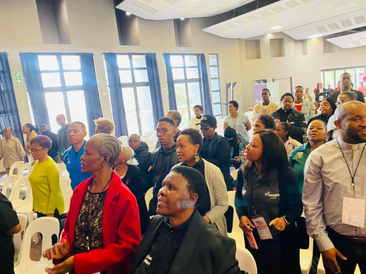 Participants in an Anglicans Ablaze event in South Africa