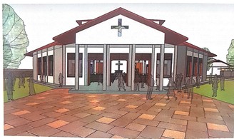 Drawing of how the finished cathedral will look