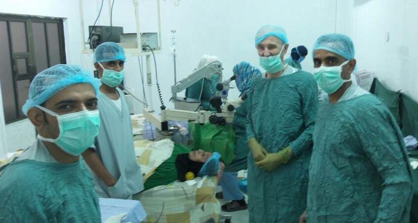 Surgeons at the Ras Morbat Eye Clinic
