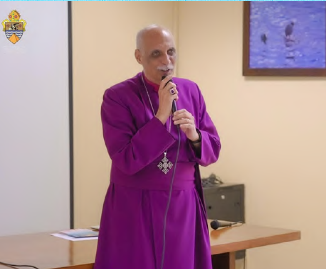 Archbishop Samy addresses the conference