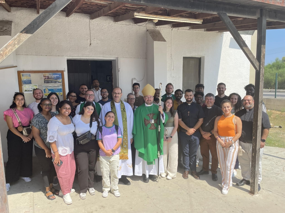 Bishop Sean with the group at Famagusta