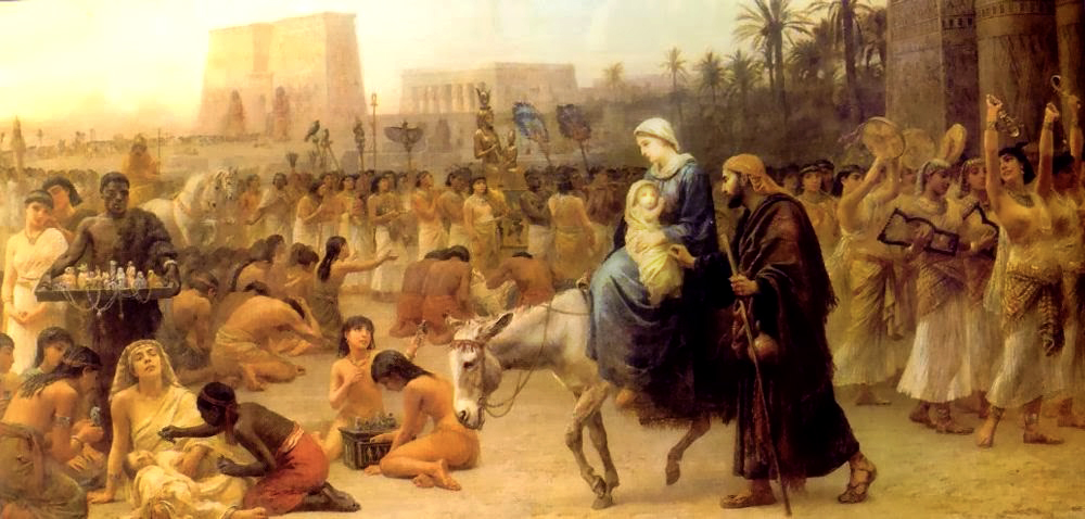 The Holy Family arrive in a crowded Egypt as imagined in 1883