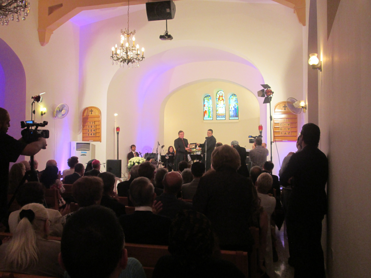 Inside the church during the 2012 celebrations